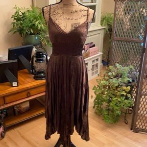 Express Chocolate brown midi dress